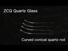 میله شفاف کوارتز میله شیشه ای مخروطی سطح صاف