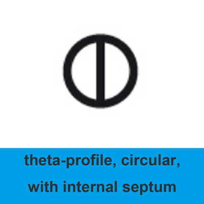 two bores tube - Chemical Resistance Quartz Capillary High Purity Theta Profile Circular With Internal Septum